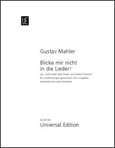 Blicke mir nicht in die Lieder! SATB choral sheet music cover